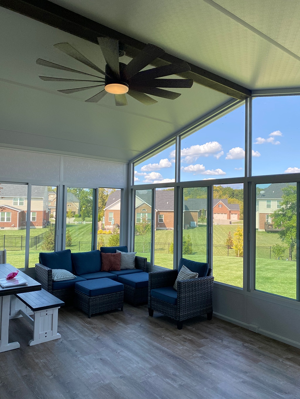 Sunroom, Cathedral Roof, Vista View  Walls, White, Interior View, Daytime