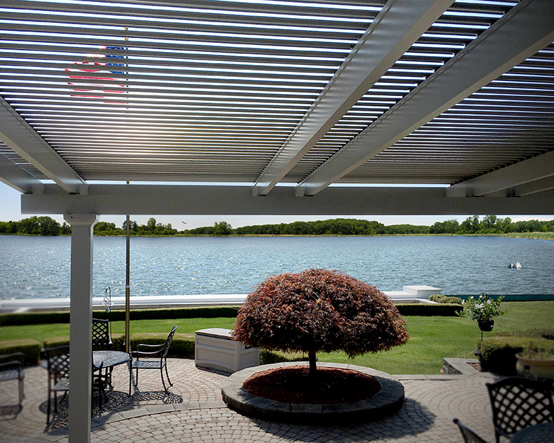 Pergola, Attached, Florentine Columns, in White